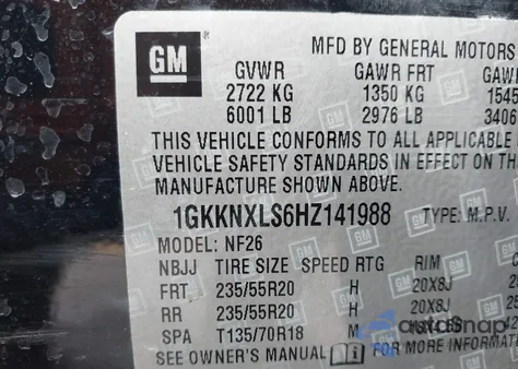 2017 GMC Acadia Denali from USA, damaged, VIN 1GKKNXLS6HZ141988
